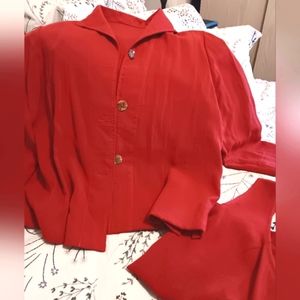 SALE _Fridaze Set Linen  Jacket/ tank